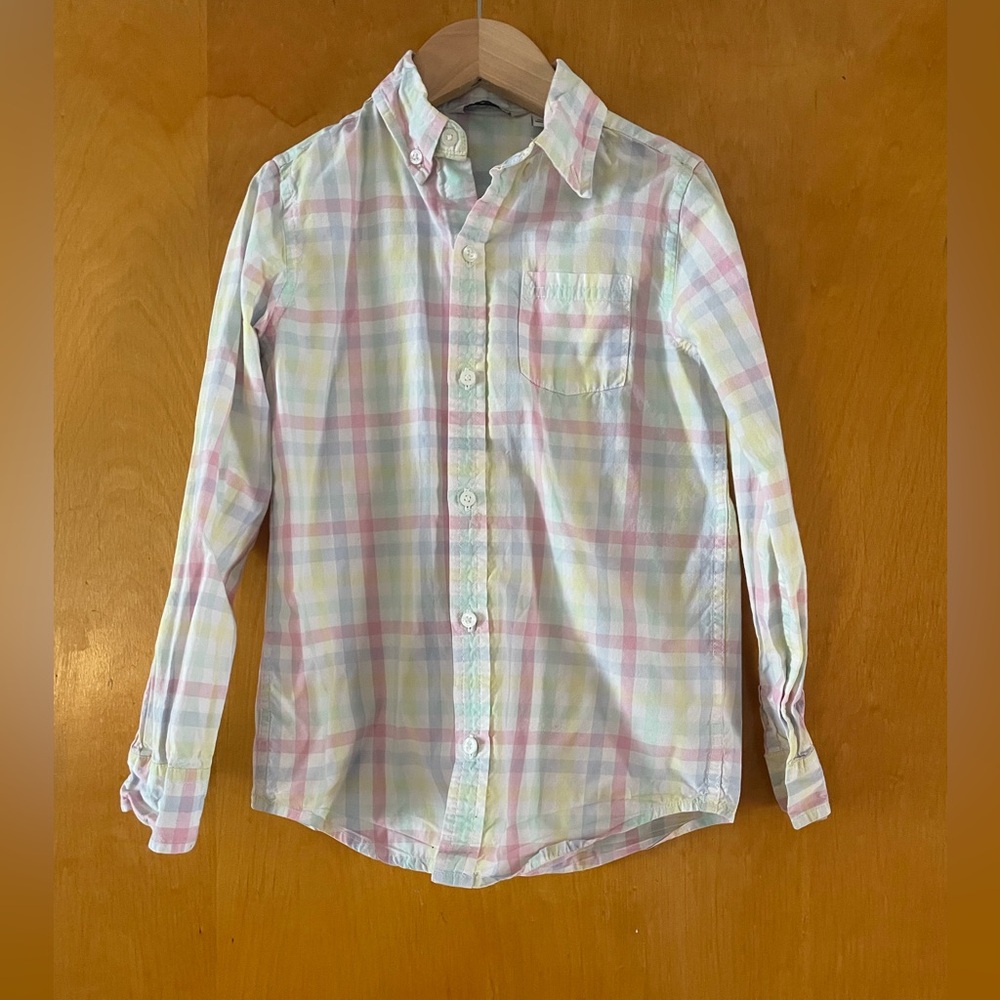 Jamie and Jack plaid button up shirt sz 7